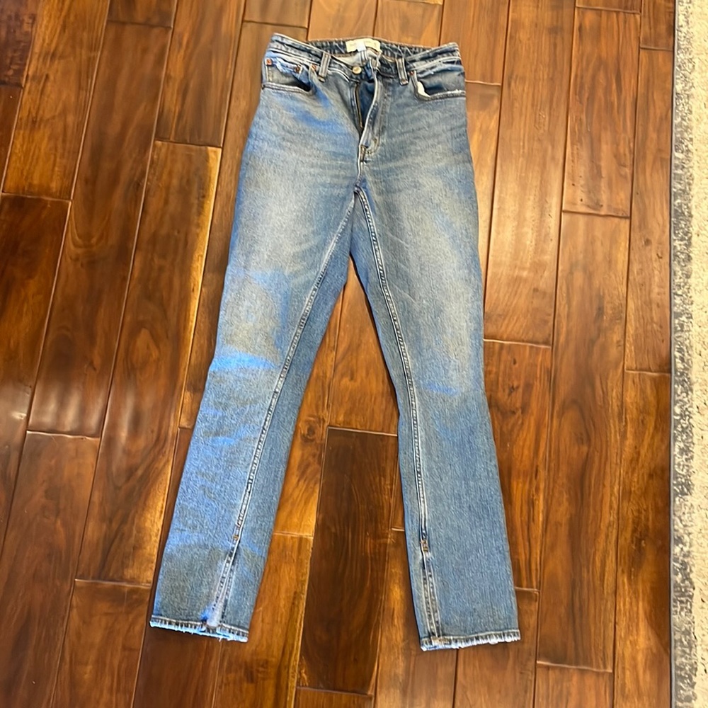 Abercrombie & Fitch Curve Love High Rise Skinny Jean with split hem Size 26R